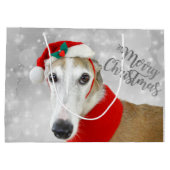Greyhound Merry Kerstmis Large Cadeautasje (Achterkant)