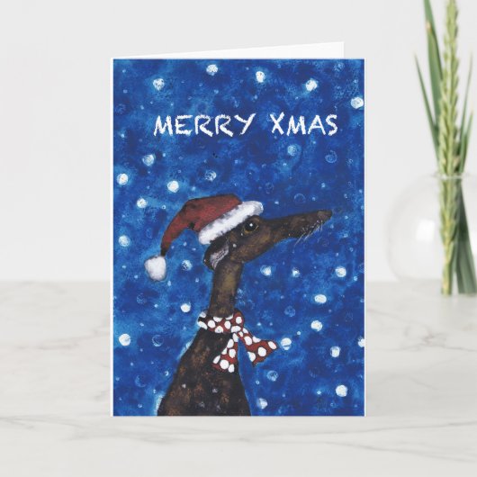 GREYHOUND MERRY XMAS FEESTDAGEN KAART (Voorkant)