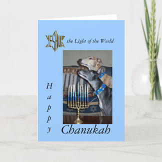 Greyhound Messianic chanukah-kaart Feestdagen Kaart