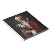 Greyhound met kerstman Feestelijke kerst Notitieblok (Schuin)