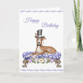 Greyhound met Monocle Kaart (Voorkant)