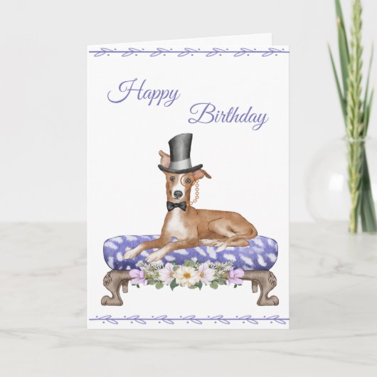 Greyhound met Monocle Kaart (Voorkant)