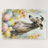 Greyhound met paaseieren legpuzzel (Horizontaal)