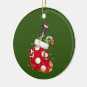 Greyhound met Pet LIGHTS kerst Keramisch Ornament (Links)