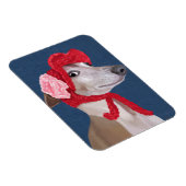 Greyhound met Pet van Red Wooly Magneet (Rechterzijde)