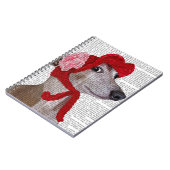 Greyhound met Red Wooly Pet 2 Notitieboek (Linkerzijde)