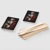 Greyhound Met Sinterklaas Feestelijke Kerstmis Handwaaier (Niet-gemonteerd)