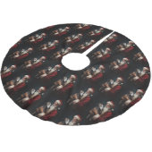 Greyhound Met Sinterklaas Feestelijke Kerstmis Kerstboom Rok (Gekanteld)