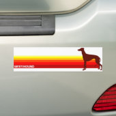 Greyhound Met Strepen Bumpersticker (Op auto)