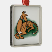 Greyhound Metalen Ornament (Rechts)