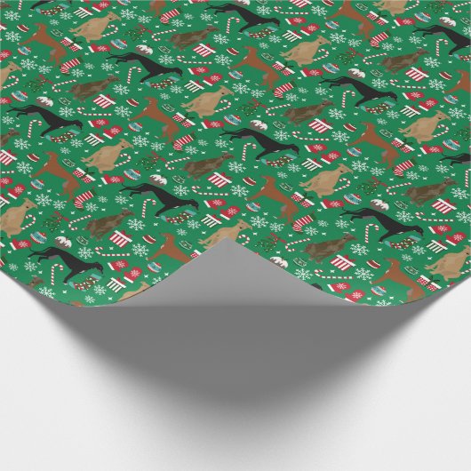 Greyhound Mixed coats kersthond Cadeaupapier (Hoek)