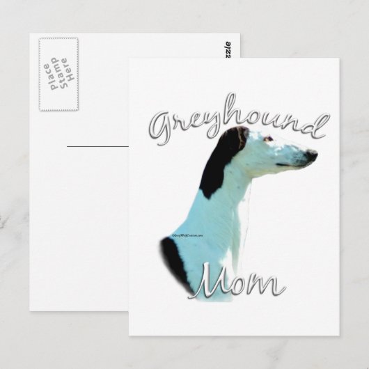 Greyhound Moeder 2 Briefkaart (Voorkant / Achterkant)