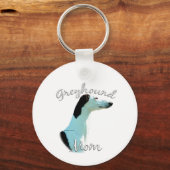 Greyhound Moeder 2 Sleutelhanger (Voorkant)