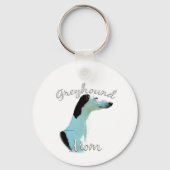 Greyhound Moeder 2 Sleutelhanger (Achterkant)