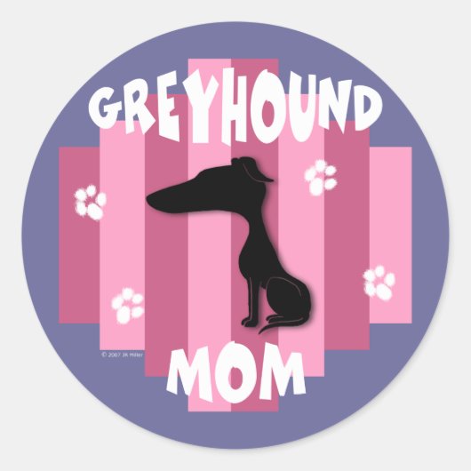 Greyhound Moeder Stickers (Voorkant)