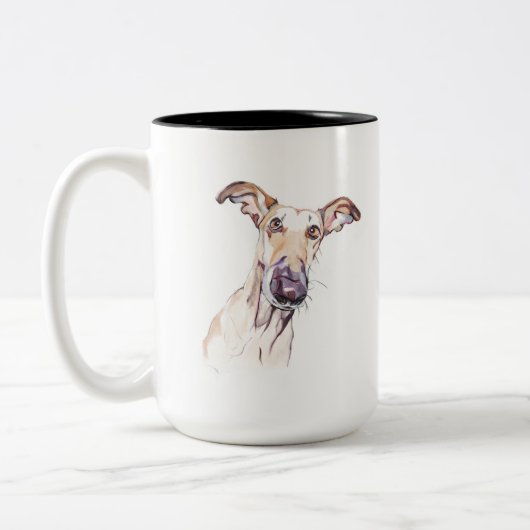 Greyhound Mok –  Coffee mok voor hondenmoeders (Links)