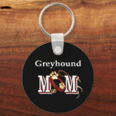 Greyhound MOM Gifts Sleutelhanger (Voorkant)