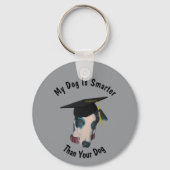 Greyhound My Dog Is Smarter Than Yours Funny Sleutelhanger (Voorkant)