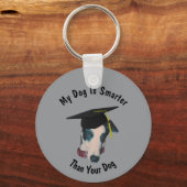 Greyhound My Dog Is Smarter Than Yours Funny Sleutelhanger (Voorkant)