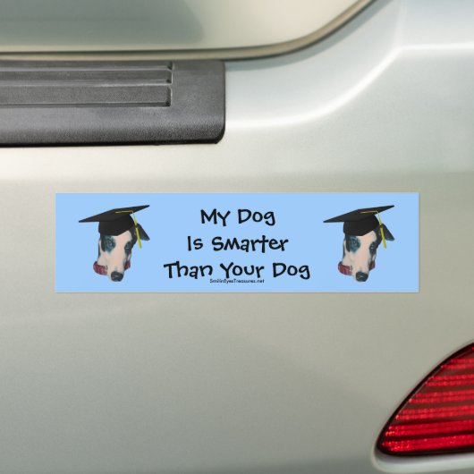 Greyhound My Dog Smarter dan Funny Bumpersticker (Op auto)