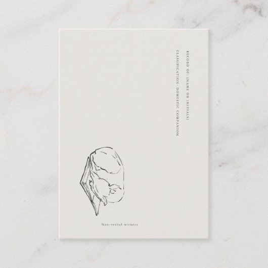 Greyhound- Naturalist Menagerie Archive  Informatiekaartje (Voorkant)