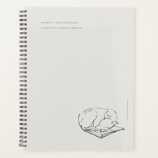 Greyhound- Naturalist Menagerie Archive  Planner (Voorkant)