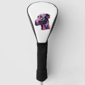 Greyhound Neon Design Golfheadcover (Voorkant)