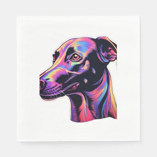 Greyhound Neon Design Servet (Voorkant)