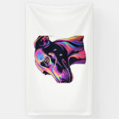 Greyhound Neon Design Spandoek (Verticaal)