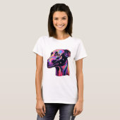 Greyhound Neon Design T-shirt (Voorkant volledig)