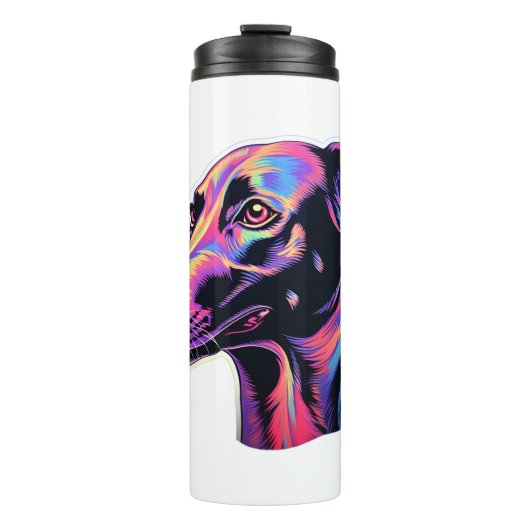 Greyhound Neon Design Thermosbeker (Voorkant)