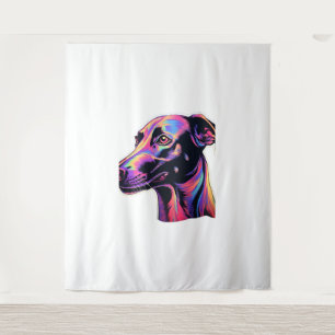 Greyhound Neon Design Wandkleed