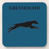 GREYHOUND-onderzetters met kurk achteruit. Bier Onderzetter (Voorkant)