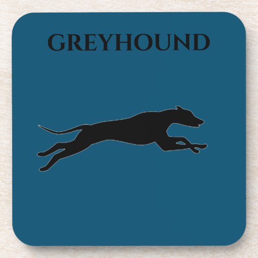 GREYHOUND-onderzetters met kurk achteruit. Bier Onderzetter (Voorkant)