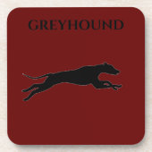 GREYHOUND-onderzetters met kurk achteruit. Bier Onderzetter (Voorkant)