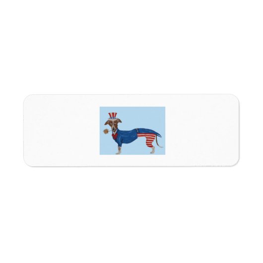 Greyhound Oom Sam Etiket (Voorkant)