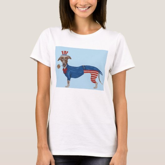 Greyhound Oom Sam T-shirt (Voorkant)