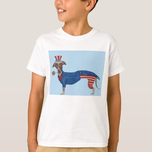 Greyhound Oom Sam T-shirt (Voorkant)