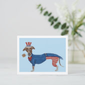 Greyhound Oom Sam Uitnodiging Briefkaart (Staand voorkant)