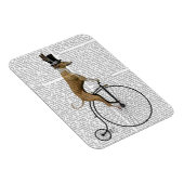 Greyhound op Black Penny Farthing Bike Magneet (Rechterzijde)
