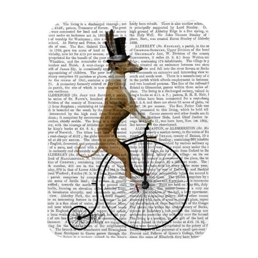 Greyhound op Black Penny Farthing Bike Magneet (Verticaal)
