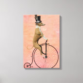 Greyhound op Black Penny Farthing Canvas Afdruk (Voorkant)