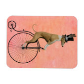 Greyhound op Black Penny Farthing Magneet (Horizontaal)