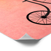 Greyhound op Black Penny Farthing Poster (Hoek)