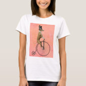 Greyhound op Black Penny Farthing T-shirt (Voorkant)