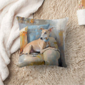 Greyhound op een bank kussen (Deken)