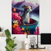 Greyhound op een peddel: Een Schilderachtig avontu Poster (Thuiskantoor)