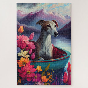 Greyhound op een Peddel: Een Schitterend Avontuur Legpuzzel