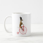 Greyhound op Red Penny Farthing Bike Koffiemok (Links)