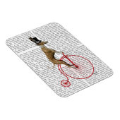 Greyhound op Red Penny Farthing Bike Magneet (Rechterzijde)